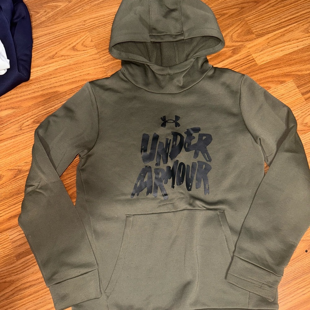 Under Armour Olive Green Hoodie Size Medium